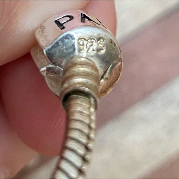 Pandora - Similar Authentic 925 Sterling Silver Necklace w/ Pram Stroller Charms - Picture 5 of 8